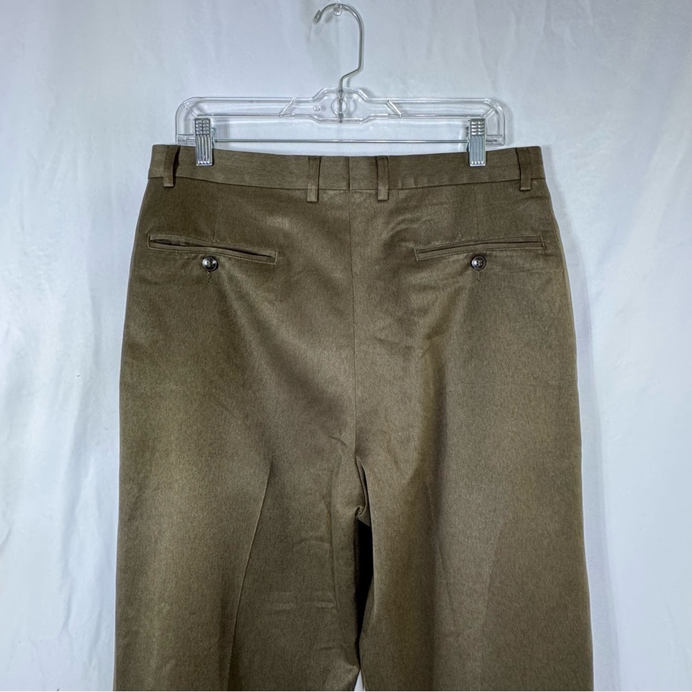 Claiborne Men’s Brown Classic Pleated Front Straight-Leg Pants 34x32 - Picture 4 of 5